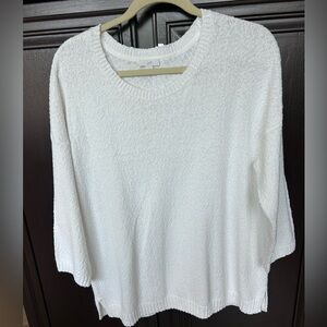 JJill white pullover sweater. Size Large NWT